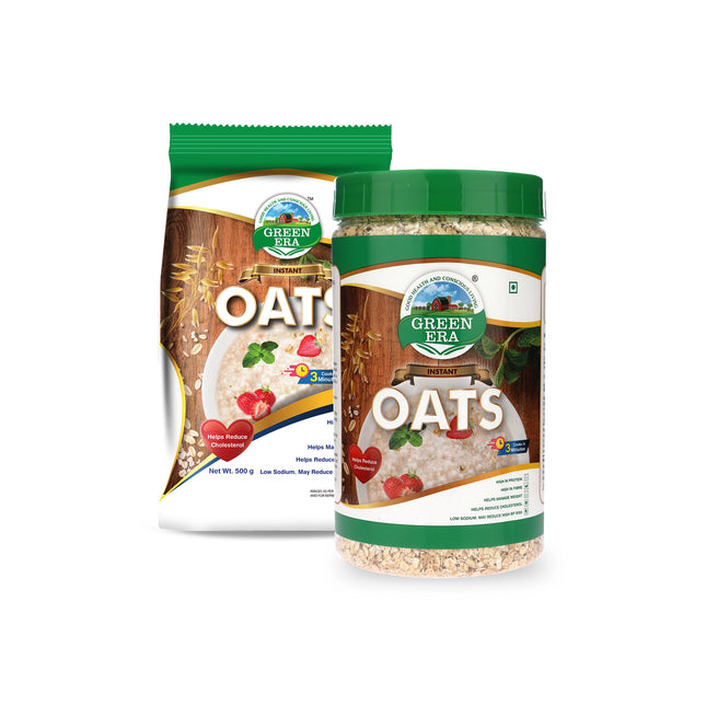 Premium Plain Oats Combo – 500 g Jar + 500 g Pouch